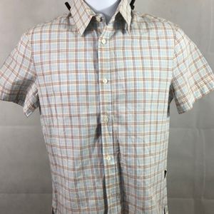 Just Cavalli Mens plaid button front shirt